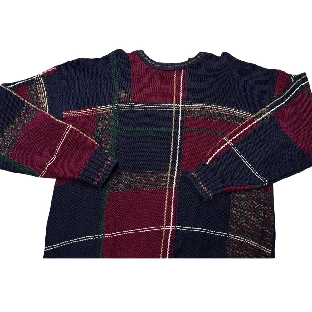 Embassy Row Men’s XL Blue Knit Cotton Crewneck Pullover Sweater Vintage